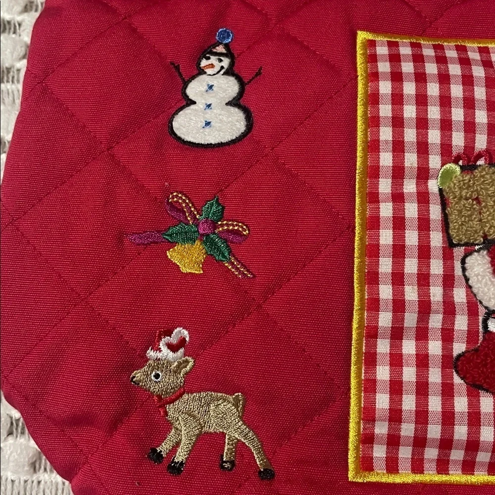 Vintage Festive Red Santa Tote Bag